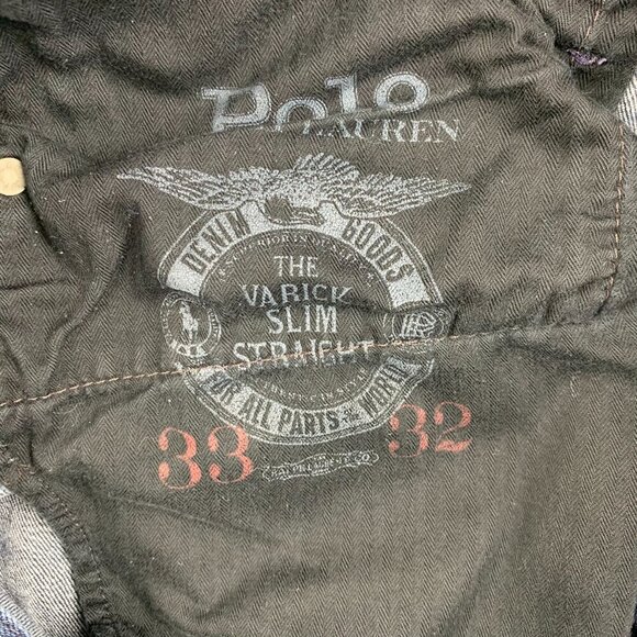 Ralph Lauren Polo Mens Pants 33 Blue Jeans Varick Slim Straight Denim 33x32 - Picture 8 of 13